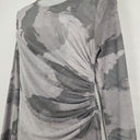 Second-Hand - Scanlan Theodore Grey Mesh Long Sleeve Maxi Dress Size 8 - SwapUp