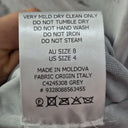 Second-Hand - Scanlan Theodore Grey Mesh Long Sleeve Maxi Dress Size 8 - SwapUp