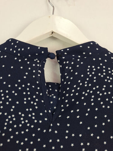 Second-Hand - Cue Midnight Sky Star Blouse Size 6 - SwapUp