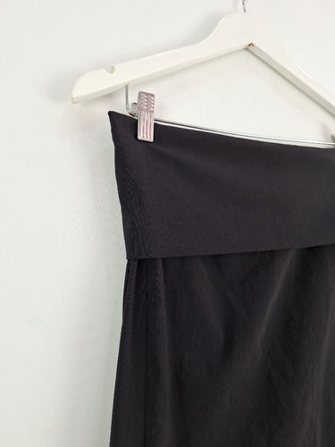 Second-Hand - Soon Black Fold Over Mini Skirt Size 10 - SwapUp