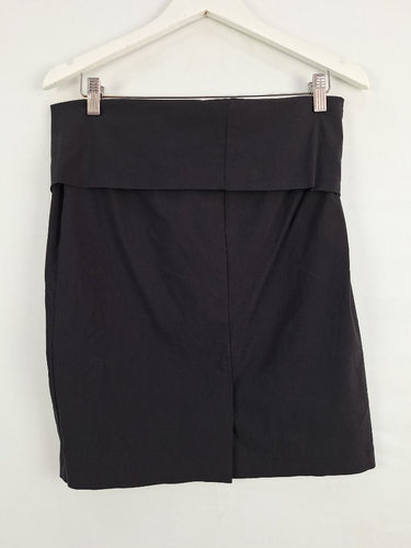 Second-Hand - Soon Black Fold Over Mini Skirt Size 10 - SwapUp