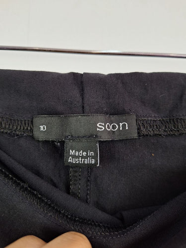 Second-Hand - Soon Black Fold Over Mini Skirt Size 10 - SwapUp