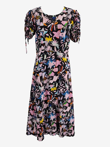 Gorman Ruched Sleeve Purple Maxi Dress Size 6