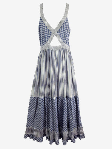 Seed Cross Back Blue Vacation Dress Size 8