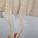 Second-Hand - David Lawrence Dainty Knit Tie Cream Cardigan Size S - SwapUp