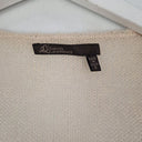 Second-Hand - David Lawrence Dainty Knit Tie Cream Cardigan Size S - SwapUp