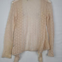 Second-Hand - David Lawrence Dainty Knit Tie Cream Cardigan Size S - SwapUp