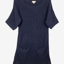 Second-Hand - Witchery Navy Wool Cashmere Blend Knit Tunic Top Size S - SwapUp