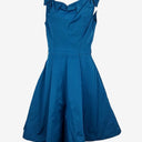 Second-Hand - Cue Cerulean Structured Unique Mini Dress Size 6 - SwapUp