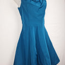 Second-Hand - Cue Cerulean Structured Unique Mini Dress Size 6 - SwapUp