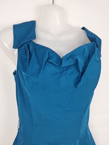 Second-Hand - Cue Cerulean Structured Unique Mini Dress Size 6 - SwapUp