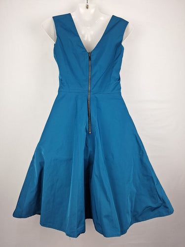 Second-Hand - Cue Cerulean Structured Unique Mini Dress Size 6 - SwapUp
