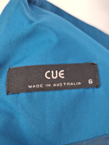Second-Hand - Cue Cerulean Structured Unique Mini Dress Size 6 - SwapUp