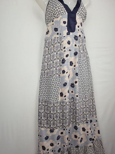 Second-Hand - Witchery Delightful Blue Print Maxi Dress Size S - SwapUp