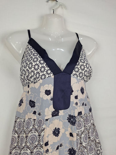 Second-Hand - Witchery Delightful Blue Print Maxi Dress Size S - SwapUp