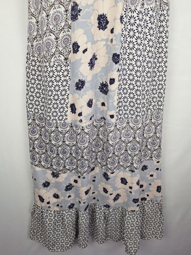 Second-Hand - Witchery Delightful Blue Print Maxi Dress Size S - SwapUp