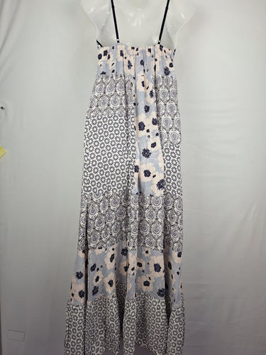 Second-Hand - Witchery Delightful Blue Print Maxi Dress Size S - SwapUp