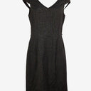 Second-Hand - Jigsaw Charcoal Wool Blend Sophisticated Work Dress Size 8 - SwapUp