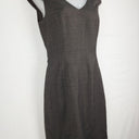Second-Hand - Jigsaw Charcoal Wool Blend Sophisticated Work Dress Size 8 - SwapUp