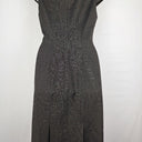 Second-Hand - Jigsaw Charcoal Wool Blend Sophisticated Work Dress Size 8 - SwapUp