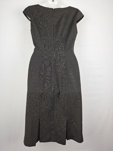 Second-Hand - Jigsaw Charcoal Wool Blend Sophisticated Work Dress Size 8 - SwapUp