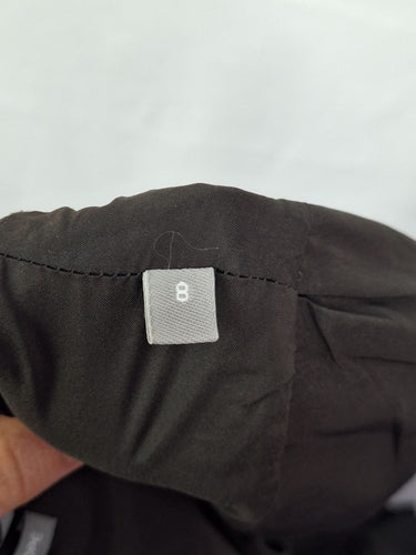 Second-Hand - Jigsaw Charcoal Wool Blend Sophisticated Work Dress Size 8 - SwapUp