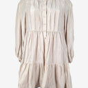 Second-Hand - Country Road Milky Linen Silk Blend Pleated Mini Dress Size 10 - SwapUp