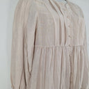 Second-Hand - Country Road Milky Linen Silk Blend Pleated Mini Dress Size 10 - SwapUp