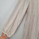 Second-Hand - Country Road Milky Linen Silk Blend Pleated Mini Dress Size 10 - SwapUp