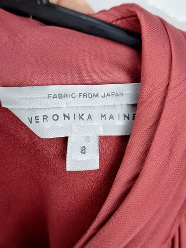 Second-Hand - Veronika Maine Rosey Romantic Midi Dress Size 8 - SwapUp