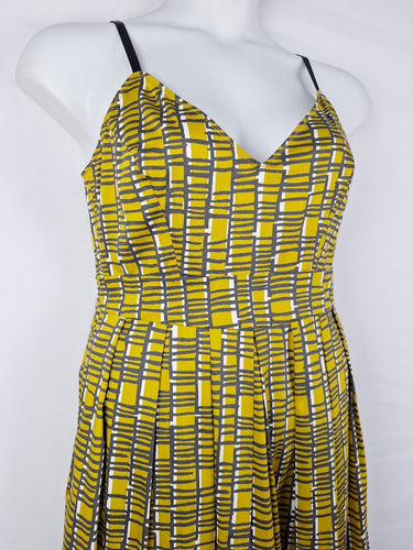 Second-Hand - Moda Mustard Ladder Fit & Flare Dress Size 12 - SwapUp