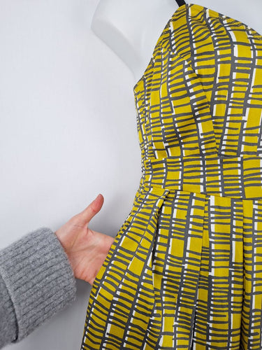 Second-Hand - Moda Mustard Ladder Fit & Flare Dress Size 12 - SwapUp