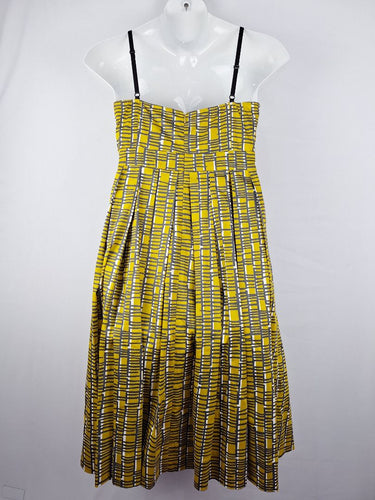 Second-Hand Moda Mustard Ladder Fit & Flare Dress Size 12 – SwapUp