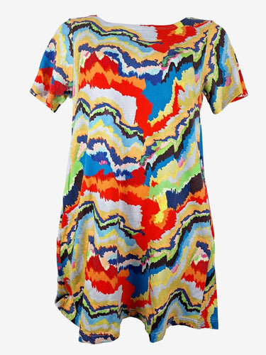Gorman Rainbow Waves T-Shirt Dress Size M