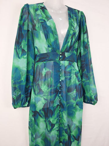 Second-Hand - Runaway Graceful Sheer V Neck Dress Size XS - SwapUp