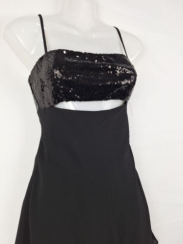 Second-Hand - Runaway Black Bust Sequin Mini Dress Size XS - SwapUp