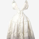 Second-Hand - Sabo White Lacey Cut Out Mini Dress Size 6 - SwapUp
