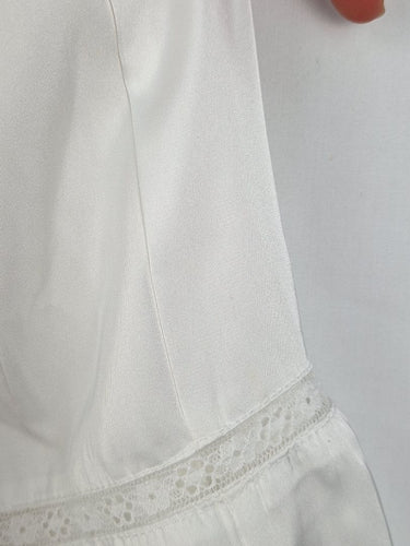 Second-Hand - Sabo White Lacey Cut Out Mini Dress Size 6 - SwapUp