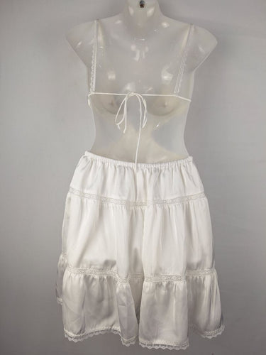 Second-Hand - Sabo White Lacey Cut Out Mini Dress Size 6 - SwapUp