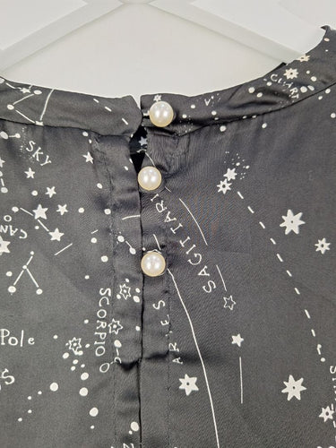Second-Hand - Zara Black 'Silky' Horoscope Top Size XS - SwapUp