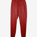 Second-Hand - Atmos & Here Ruby Red 'Leather' Pants Size 6 - SwapUp