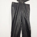 Second-Hand - Meshki Black 'Leather' Waist Band Straight Leg Pants Size XS - SwapUp