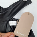 Second-Hand - Meshki Black 'Leather' Waist Band Straight Leg Pants Size XS - SwapUp