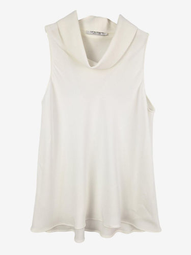 Carla Zampatti Elevated Milk High Neck Top Size 10