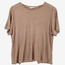 Second-Hand - Silk Laundry Pure Silk Dusty Rose Ribbed Top Size S - SwapUp