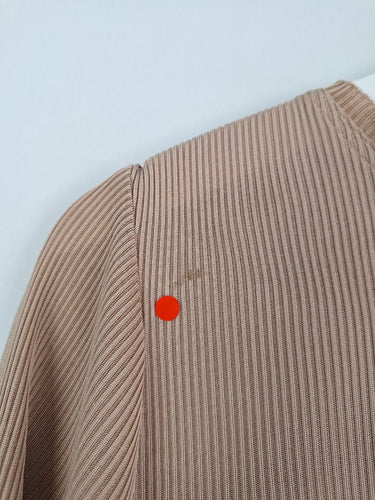Second-Hand - Silk Laundry Pure Silk Dusty Rose Ribbed Top Size S - SwapUp