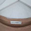 Second-Hand - Silk Laundry Pure Silk Dusty Rose Ribbed Top Size S - SwapUp