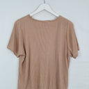 Second-Hand - Silk Laundry Pure Silk Dusty Rose Ribbed Top Size S - SwapUp