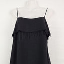 Second-Hand - Lonely Hearts Black Linen Blend Midi Dress Size 10 - SwapUp