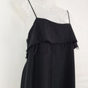Second-Hand - Lonely Hearts Black Linen Blend Midi Dress Size 10 - SwapUp